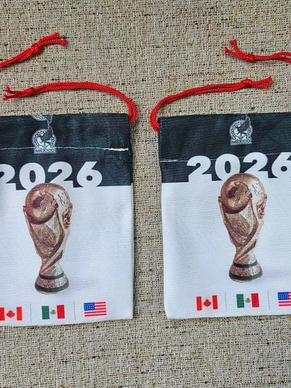 2026 Fifa World Cup Licensed Candy Bags Drawstring Gift Bag 5.5Xin Lot of 2